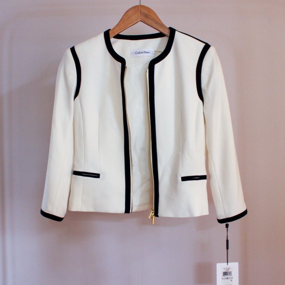 NWT White Calvin Klein Suit Jacket